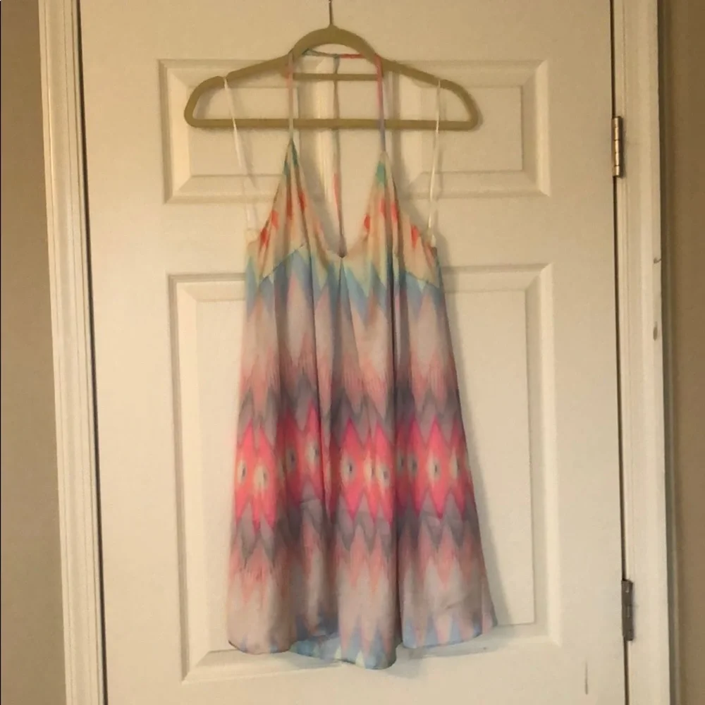 Red Dress Boutique Aura Sweet Thing Pastel Chevron Shift Dress Medium